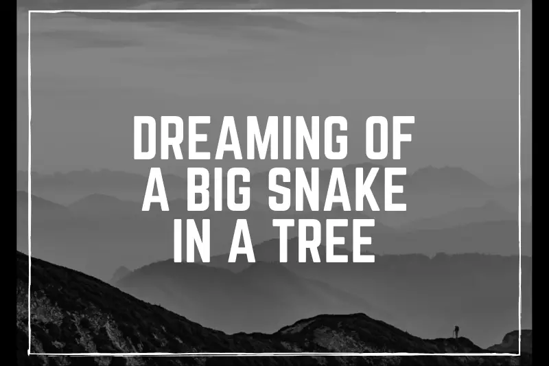 “Dreaming of a Big Snake in a Tree: Unraveling the Mystical Symbolism and Hidden Meanings”