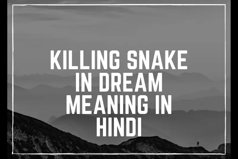 “Decoding the Mystery: Killing Snake in Dream Meaning in Hindi – Unveiling the Symbolism behind this Common Nightmare”