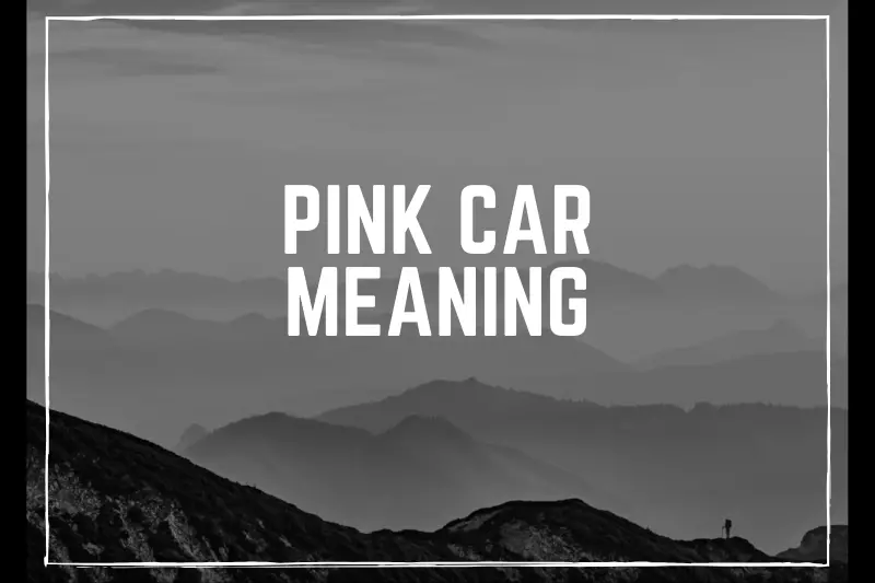 “Unveiling the Hidden Symbolism: Exploring the Pink Car Meaning and Its Surprising Connotations”